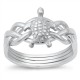 Sterling Silver 925 Turtle Puzzle Ring